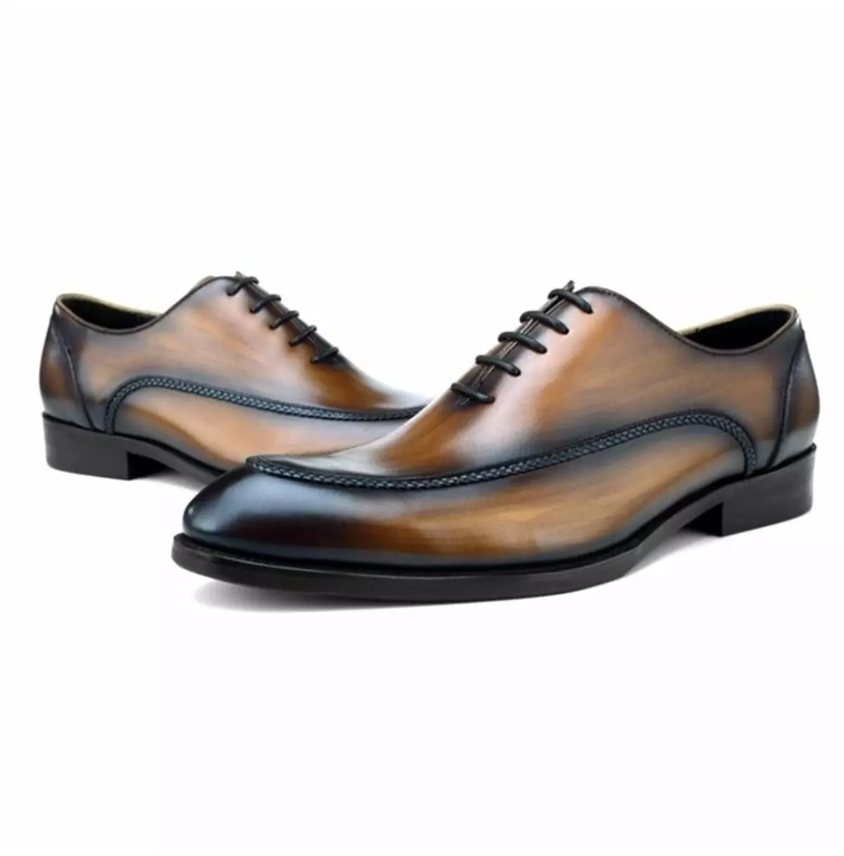 Handmade Men's Cow Leather Dress Oxfords Shoes