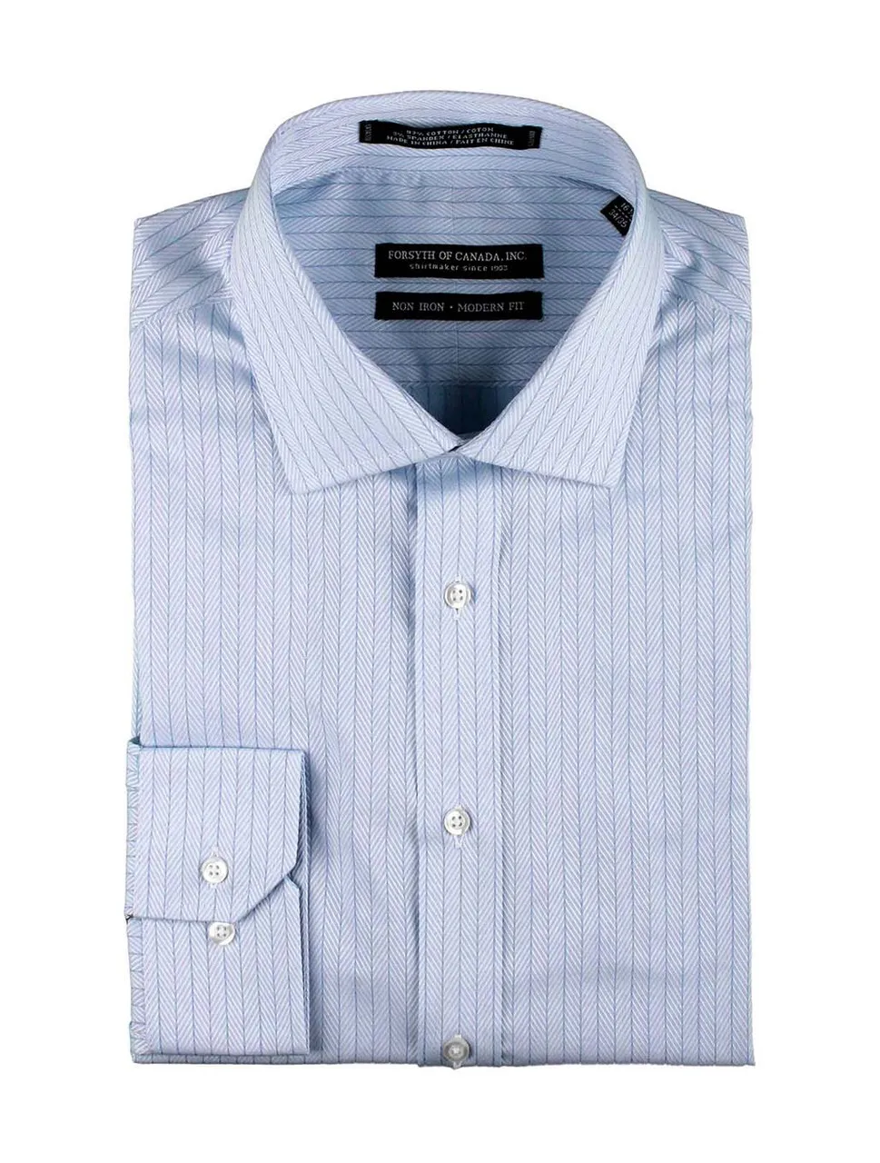 Herringbone Stripe Dress Shirt | Forsyth