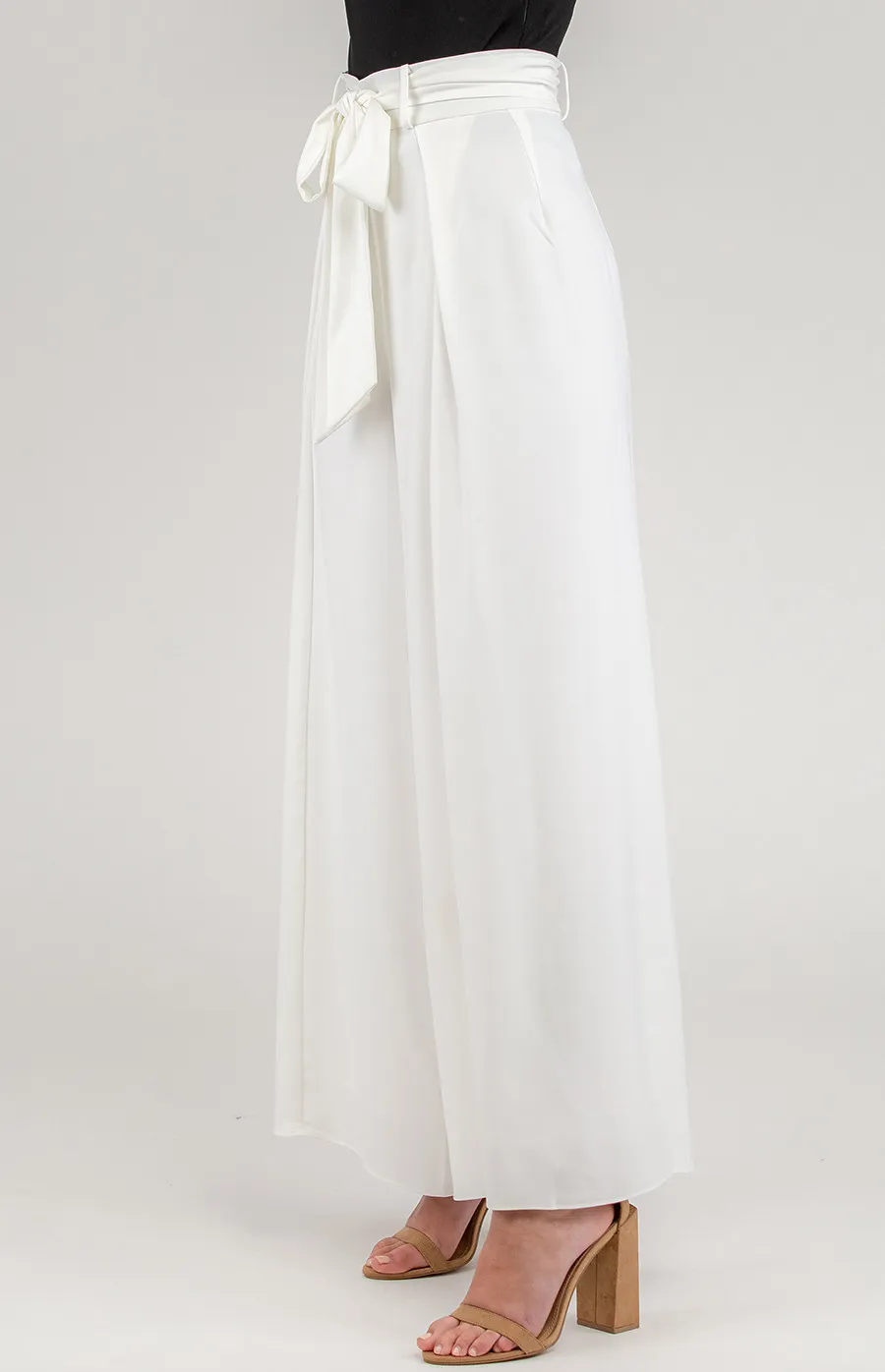 High Waist Pleated Wide Leg Pants (SPA339A)