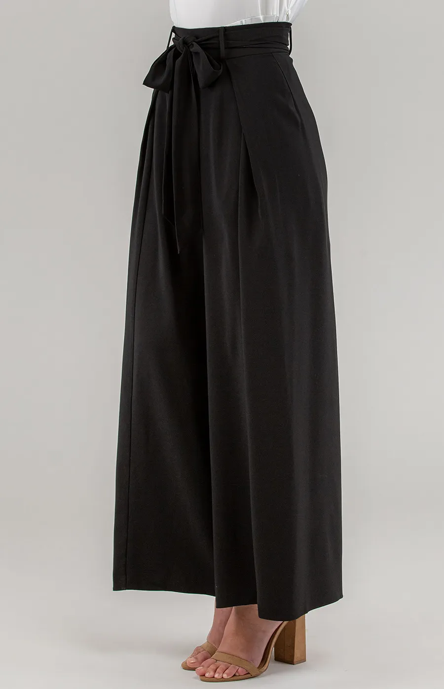 High Waist Pleated Wide Leg Pants (SPA339A)