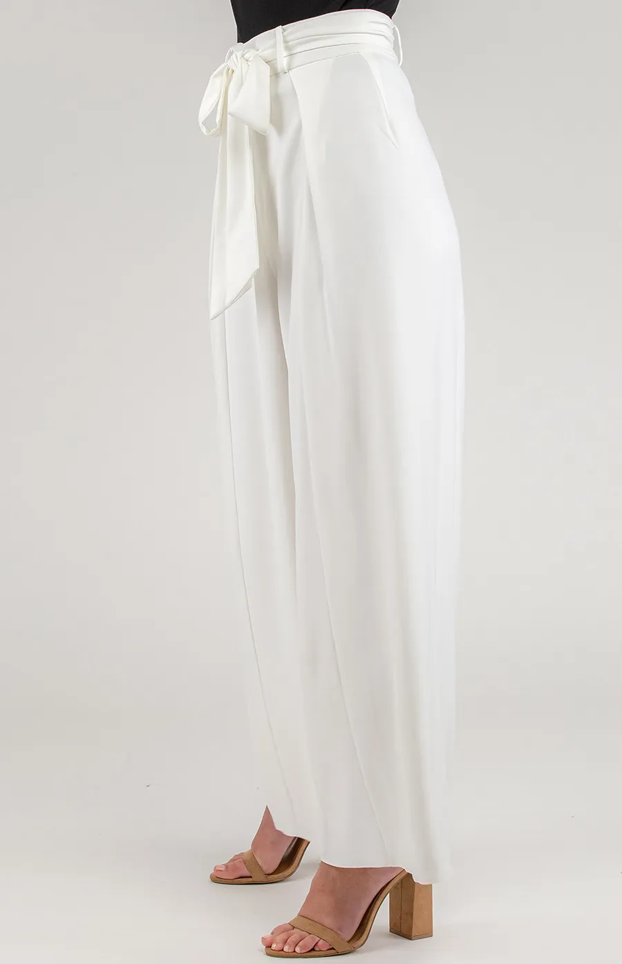 High Waist Pleated Wide Leg Pants (SPA339A)