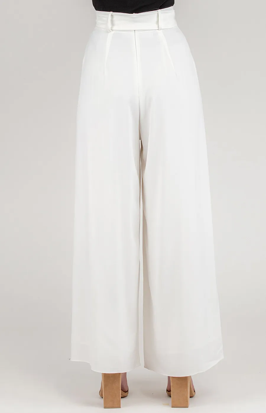 High Waist Pleated Wide Leg Pants (SPA339A)