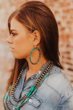 Hoop Wrap Around Stones With Pearls