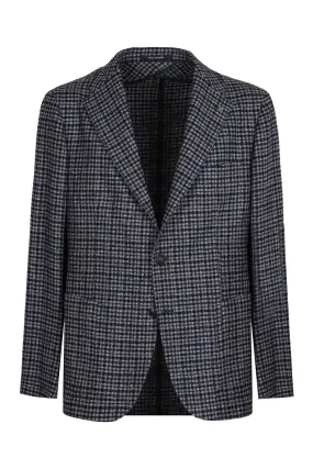 HOUNDSTOOTH PATTERN BLAZER