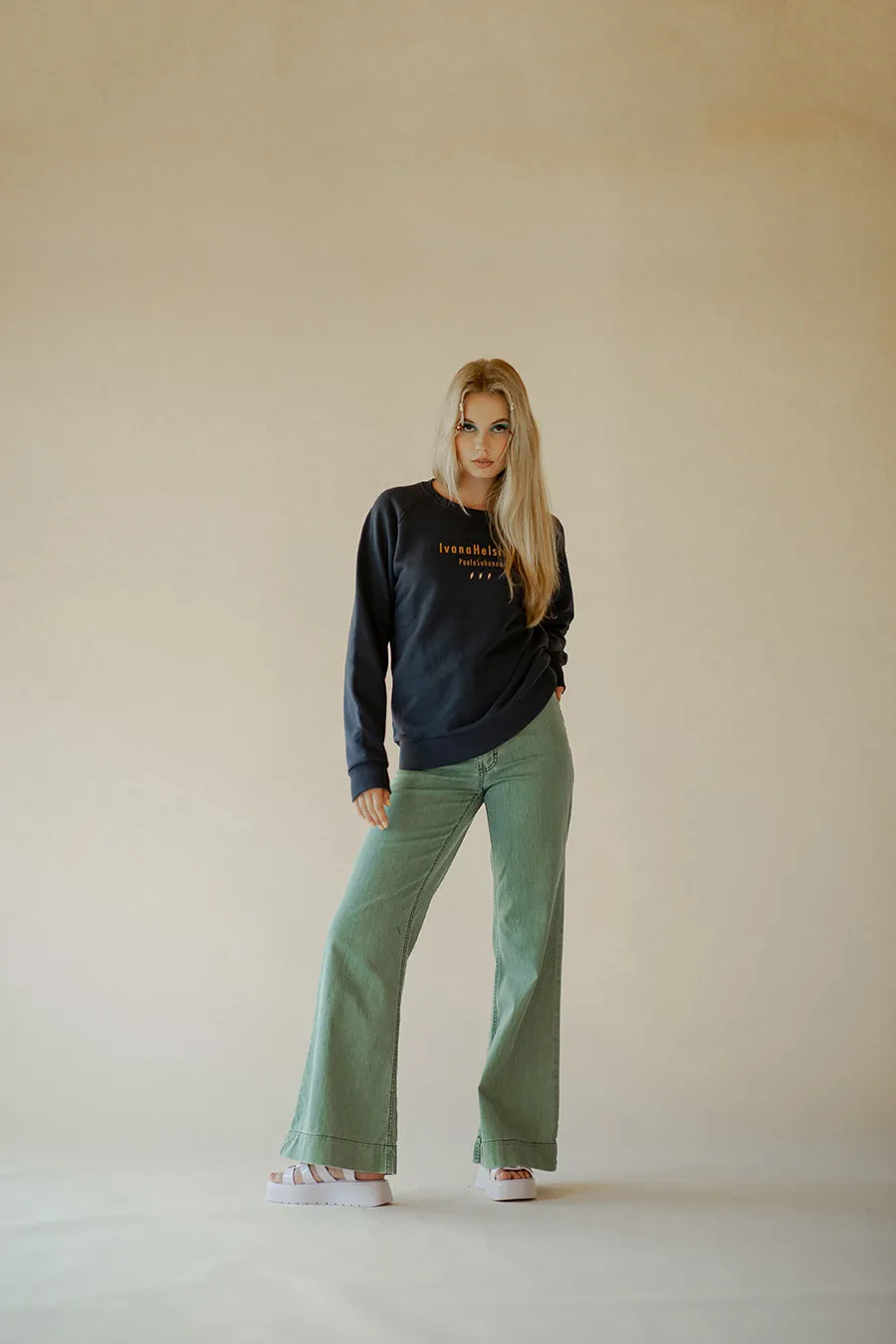 Ivana Helsinki signature sweater Navy& Gold