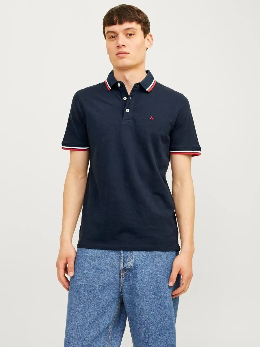 Jack & Jones Paulos 2 Pack Polo Shirt Navy Blazer