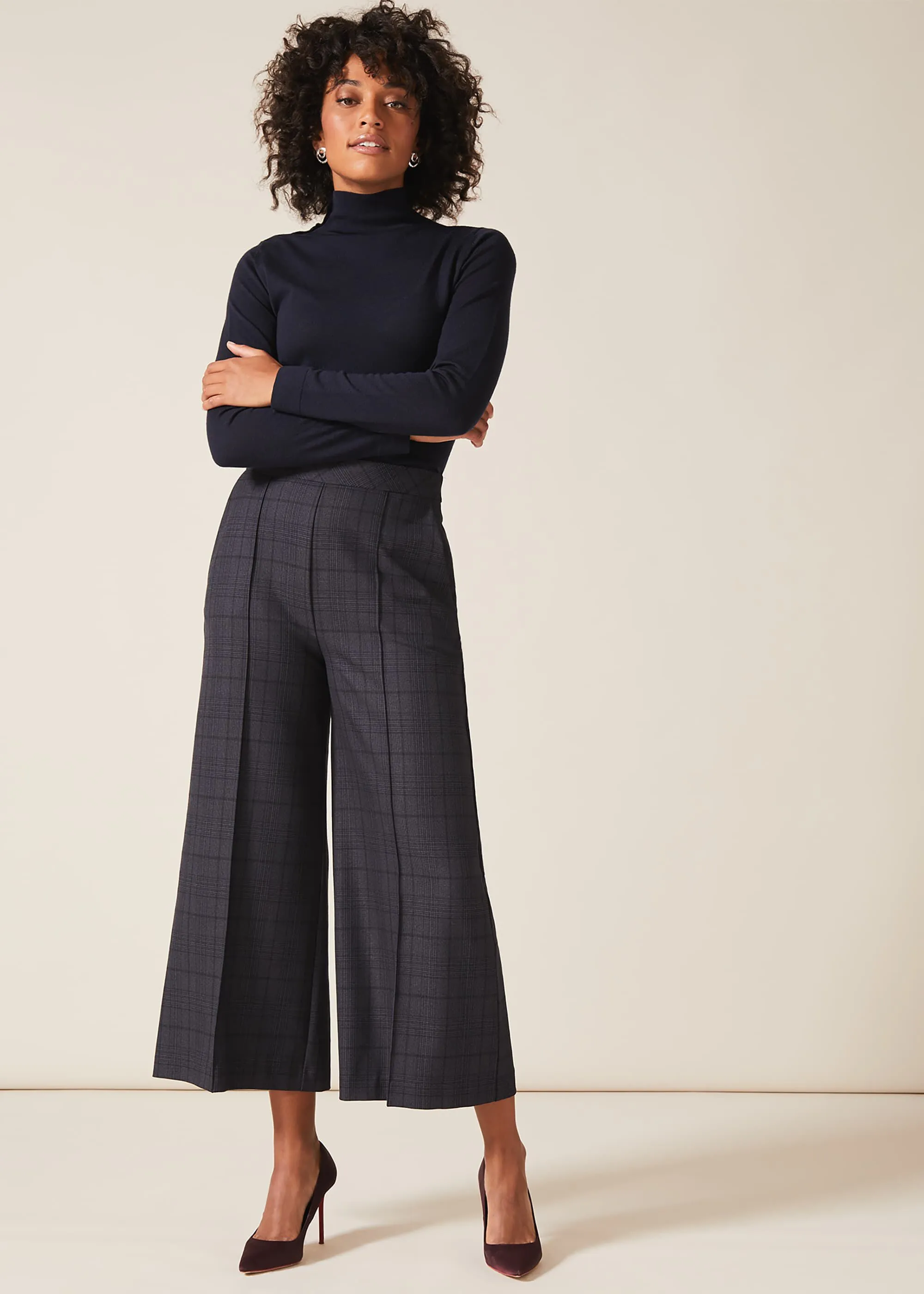 Jazlyn Check Culottes