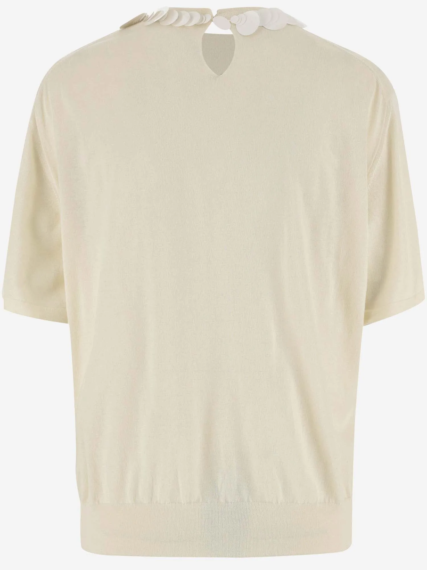 Jil Sander    Jil Sander Sequined Cotton Knit Top