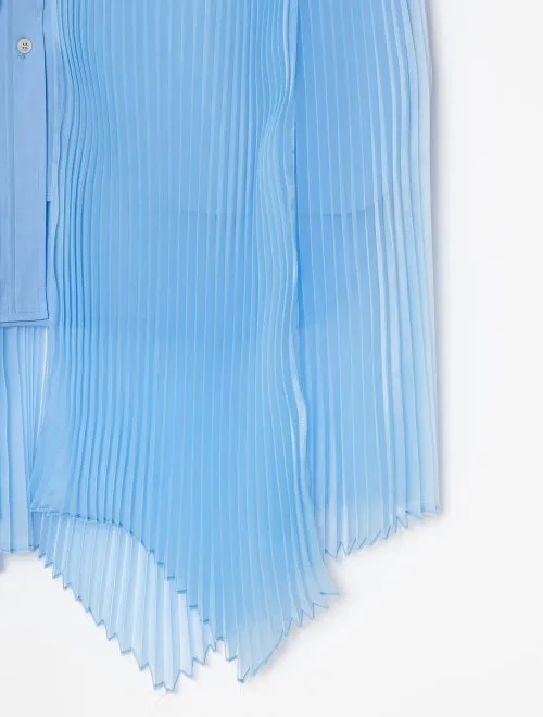 Juun.J Pleats Shirt Dress Blue