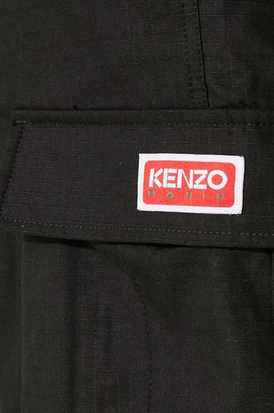 Kenzo cotton trousers Cargo Workwear Pant black color FE55PA2429DL.99