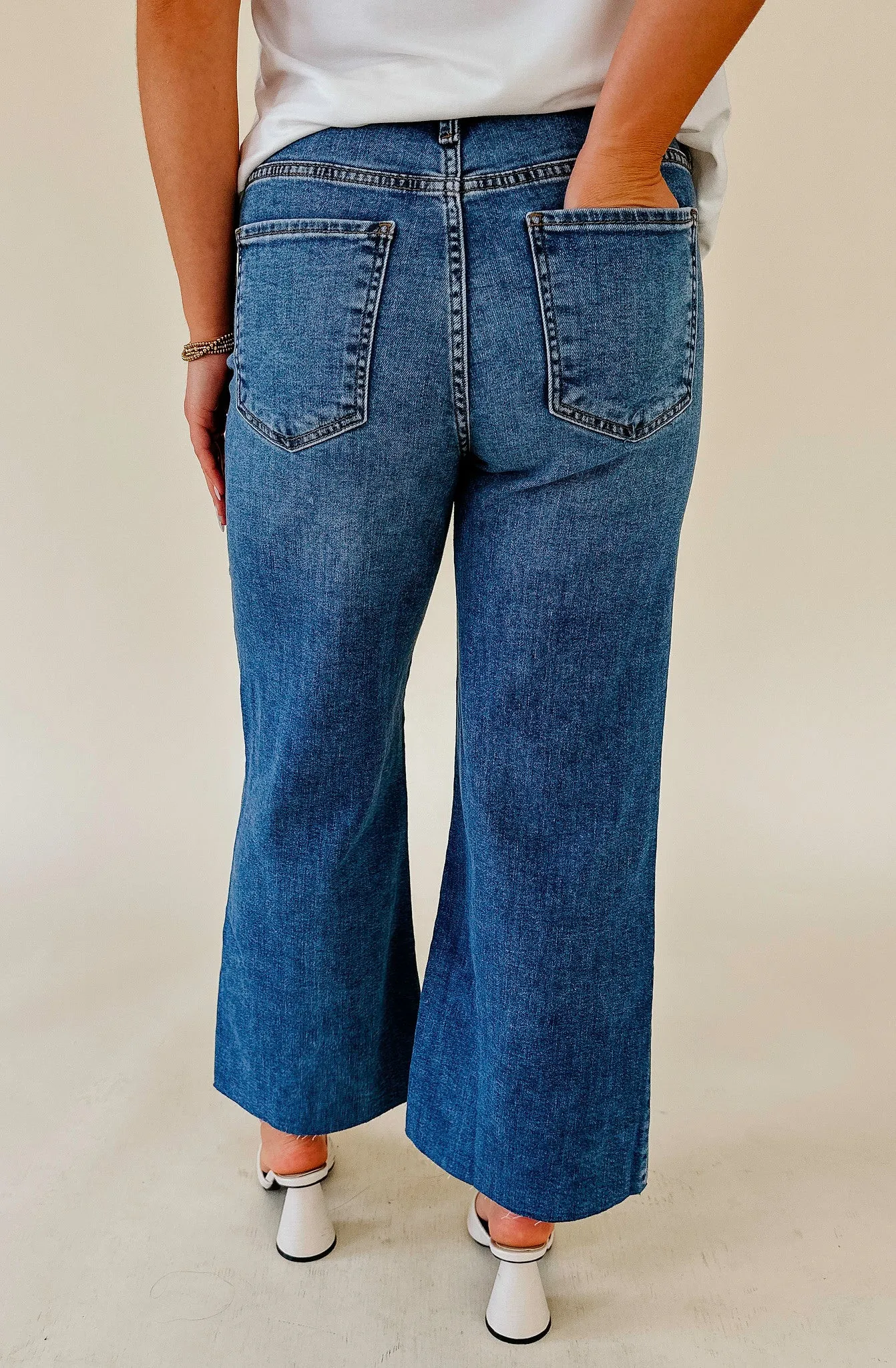 KUT HIGH RISE MEG WIDE LEG DENIM