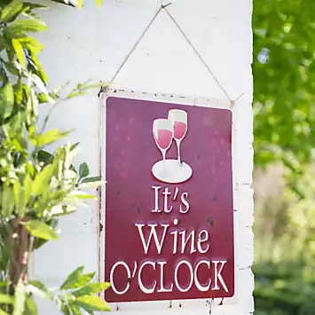 La Hacienda It’s Wine O’clock Metal Wall Art | Kaleidoscope