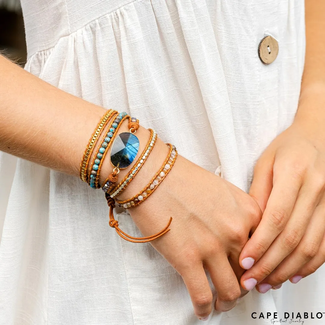 Labradorite Wanderer Wrap Bracelet