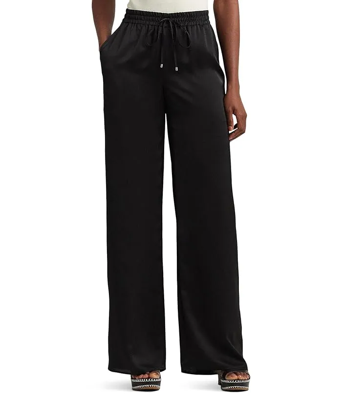 Lauren Ralph Lauren Petite Satin Charmeuse Wide-Leg Pants Women's