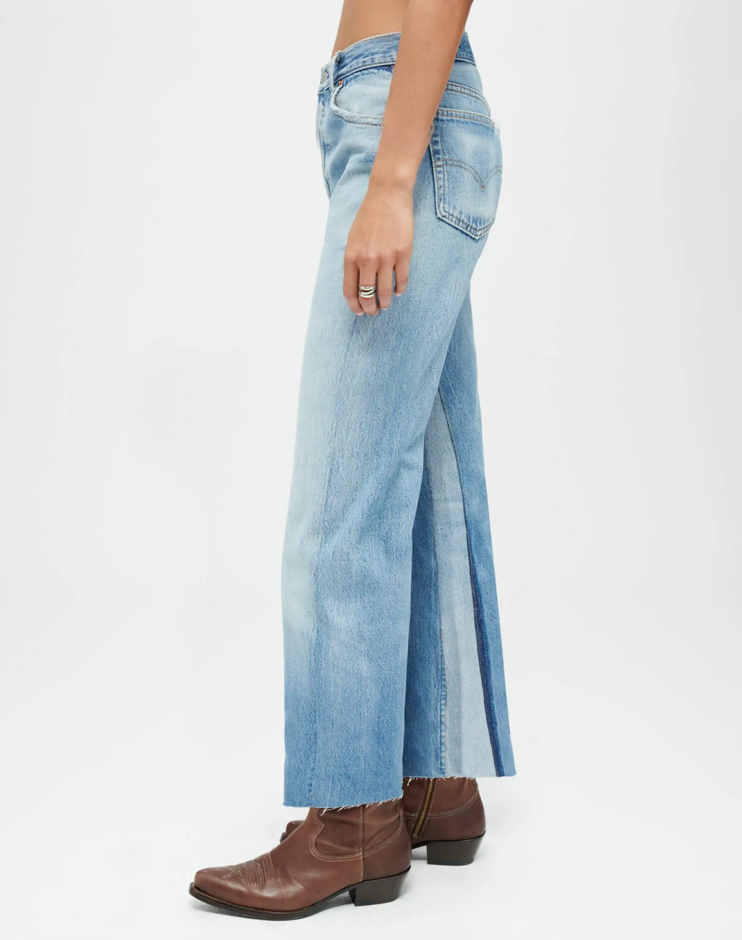 Levi's High Rise Wide Leg Crop - Indigo