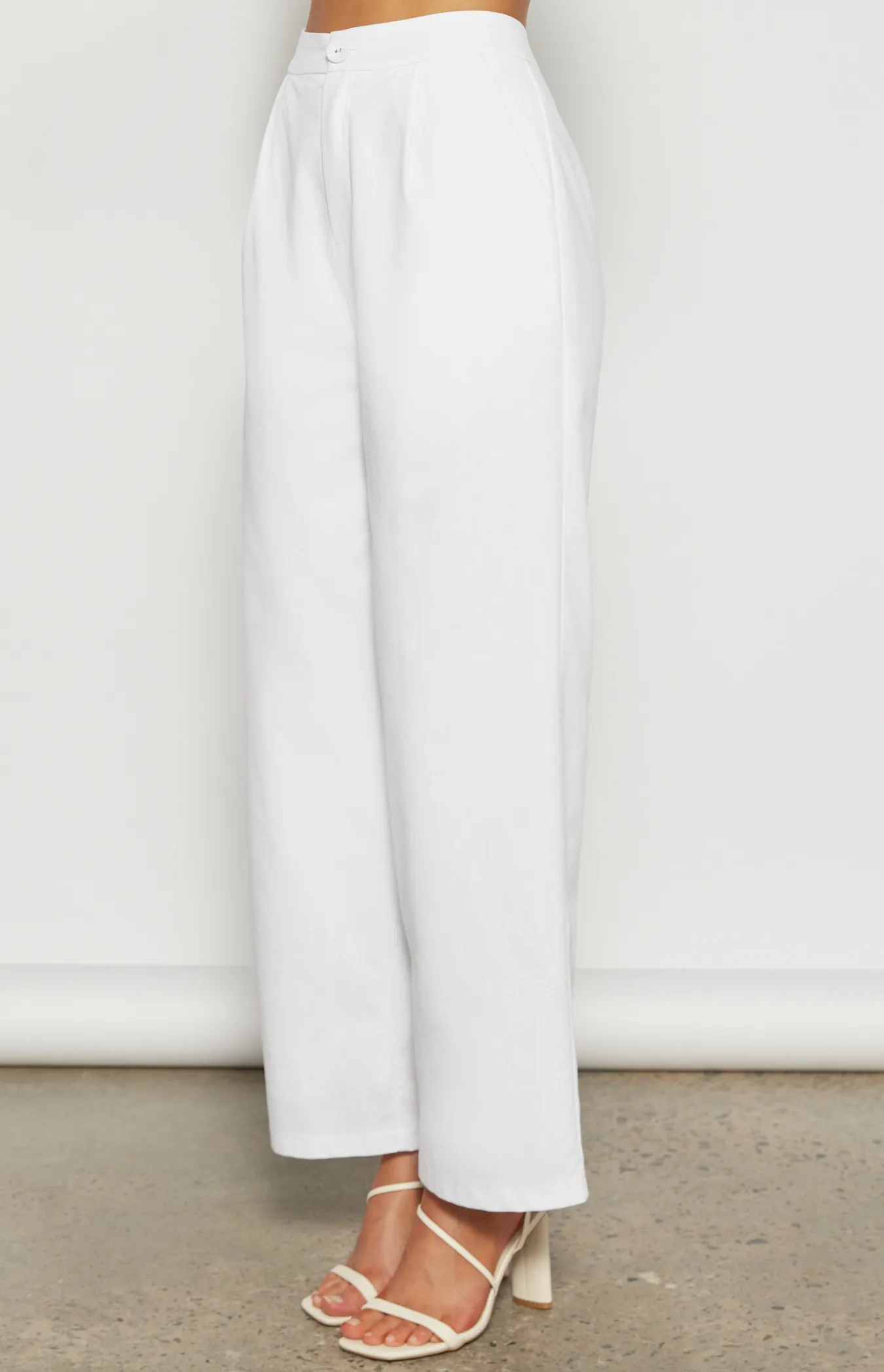 Linen Blend Wide Leg Pants (WPA265B)