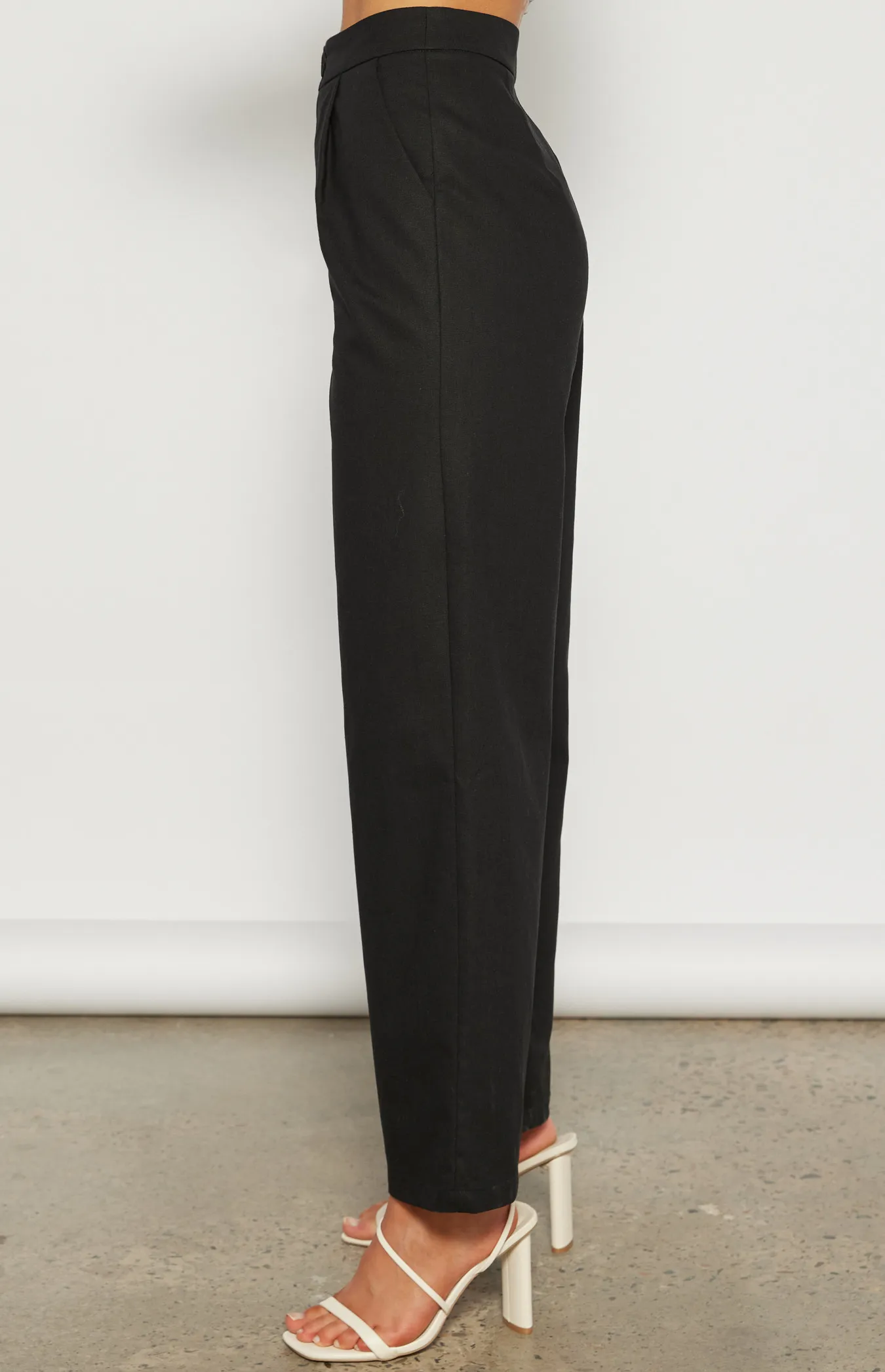 Linen Blend Wide Leg Pants (WPA265B)