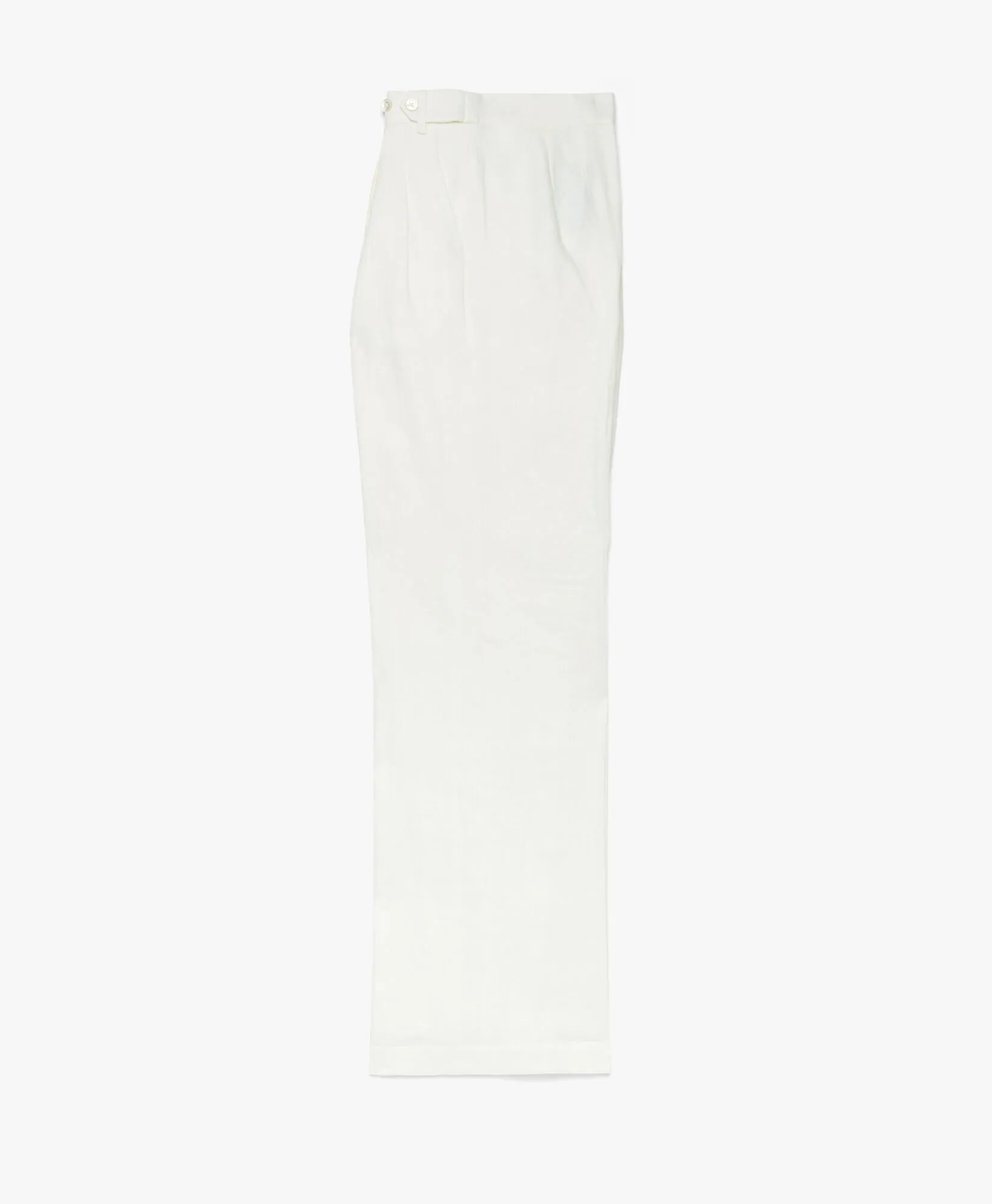 Linen Pleated Wide Leg Pants in White for Women | Brooks Brothers® UK