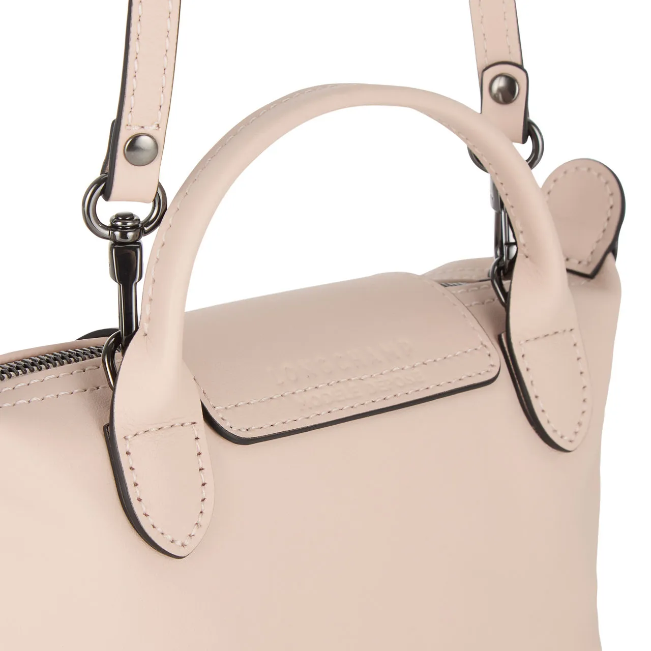 LONGCHAMP The Sustainable Edit Pliage Xtra XS Pouch Crossbody Bag - Nude