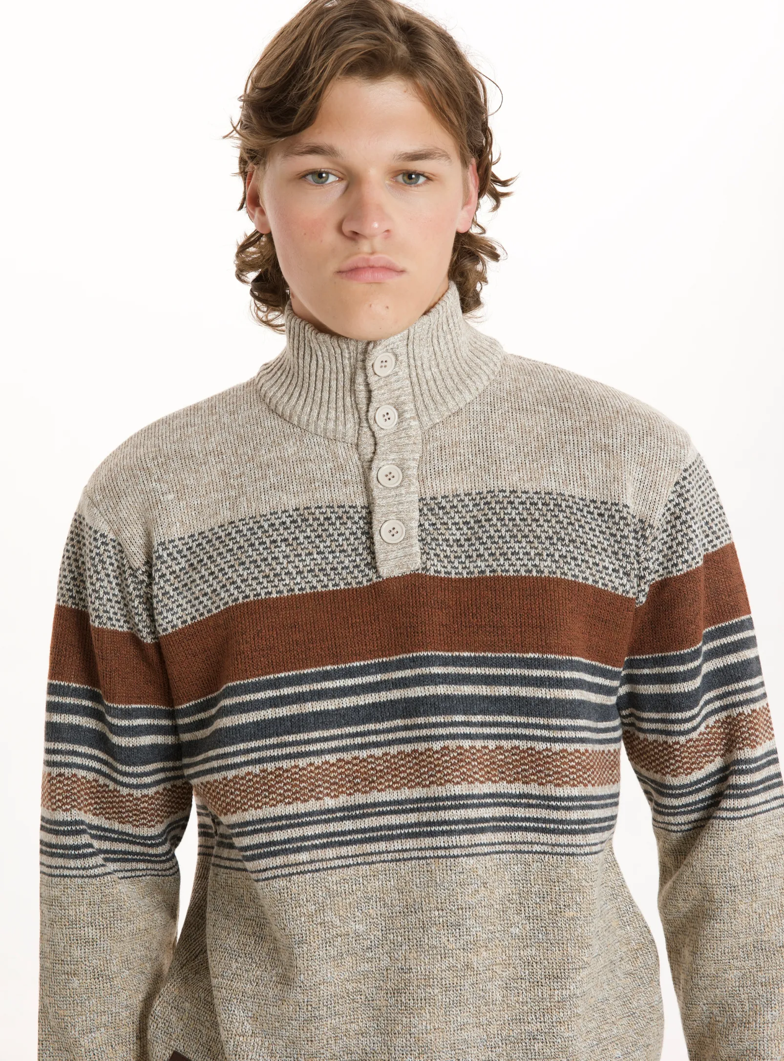 MARTIN| Textured long-sleeve Sweater||MARTIN|Pull à manches longues texturé