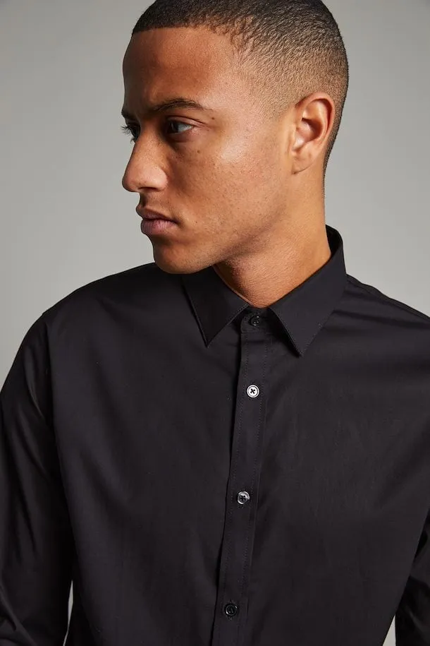 Matinique Robo N Stretch Poplin Dress Shirt in Black