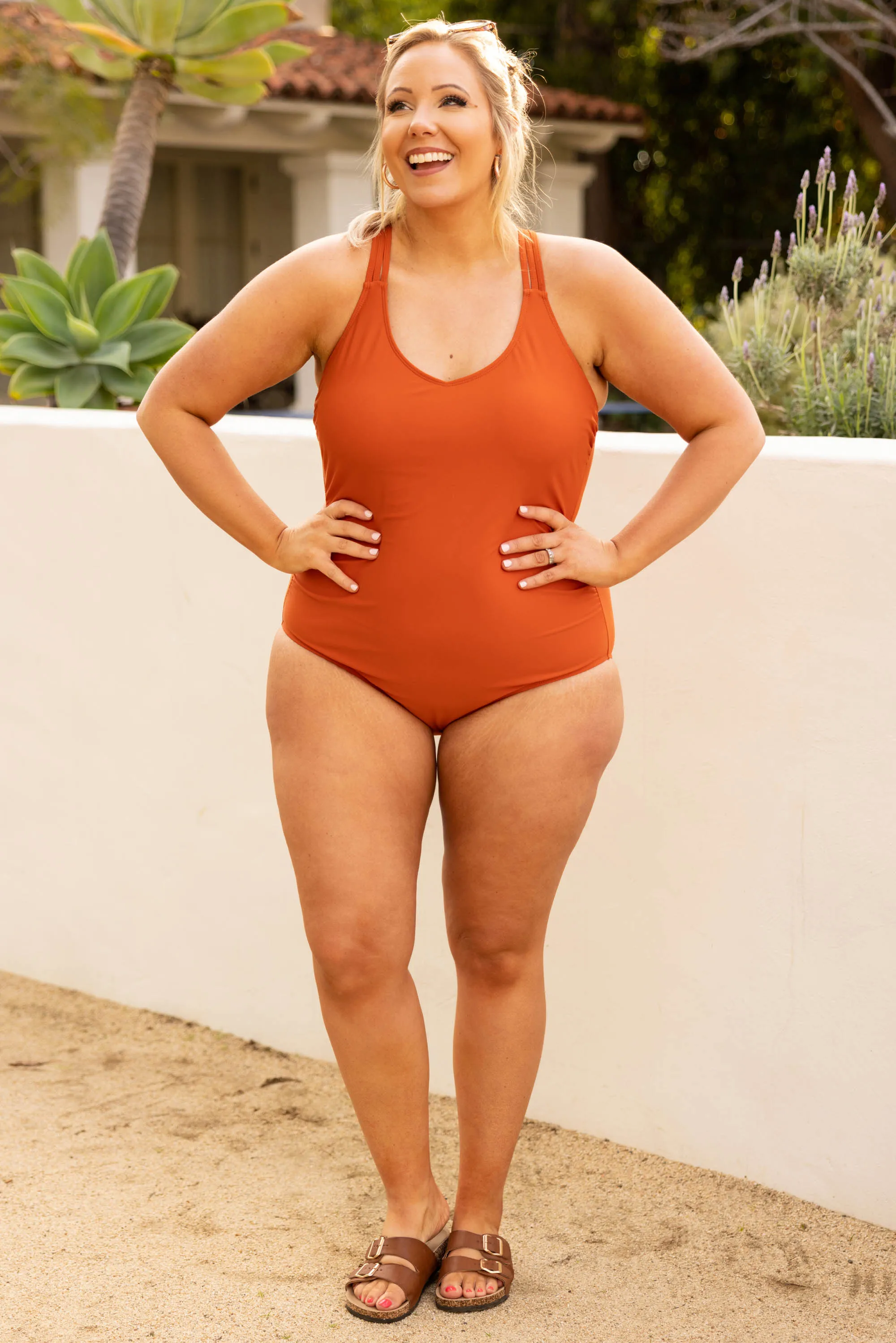 Meet You At The Lake Swimsuit, Burnt Orange