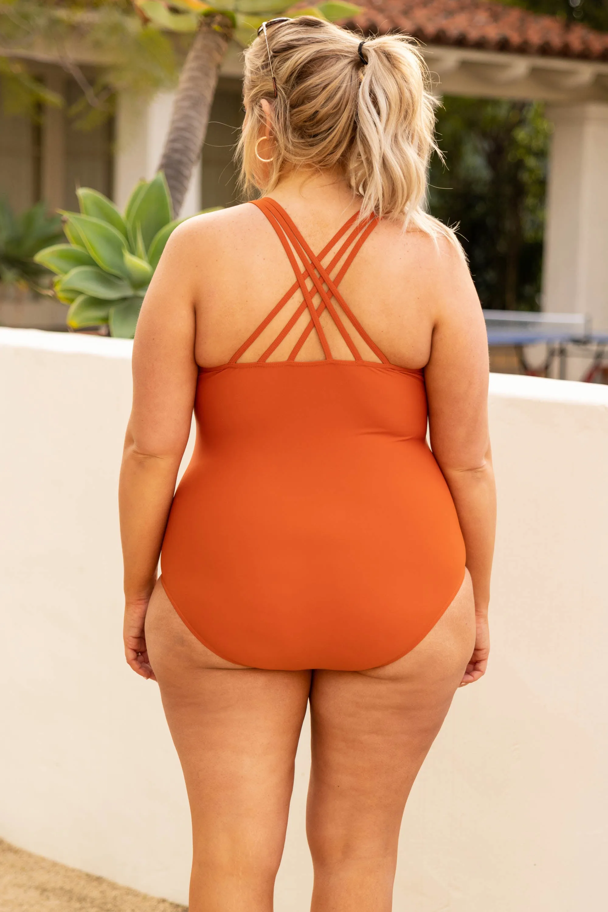 Meet You At The Lake Swimsuit, Burnt Orange