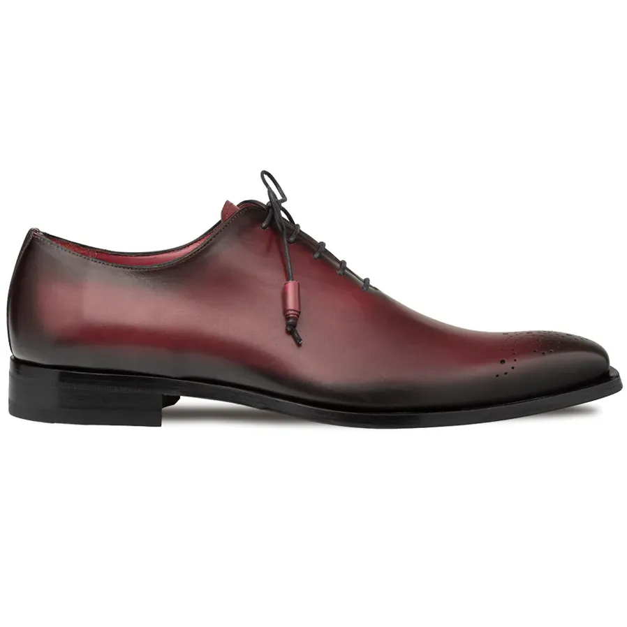 Mezlan Cupula Patina Whole-Cut Oxfords Burgundy (20933)