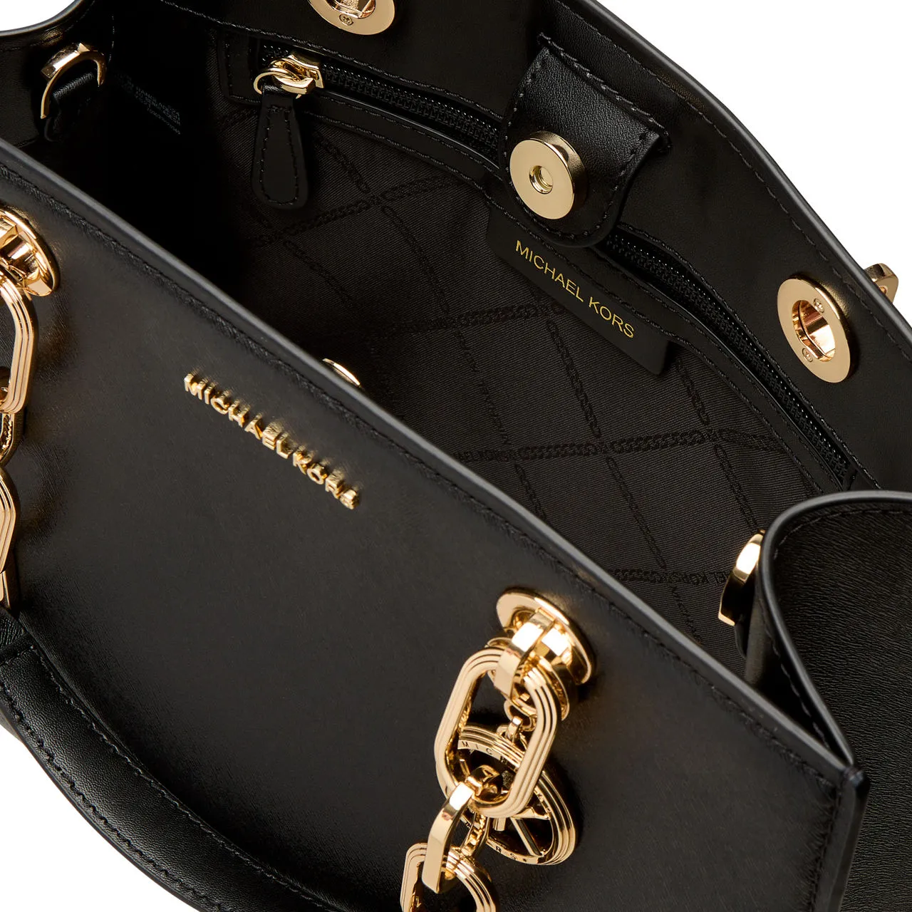 MICHAEL KORS Cynthia Medium Satchel - Black