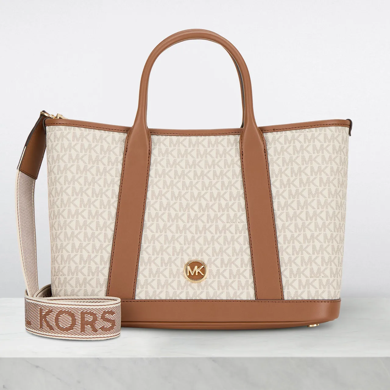 MICHAEL MICHAEL KORS Luisa Medium Tote Bag - VanillaLuggage