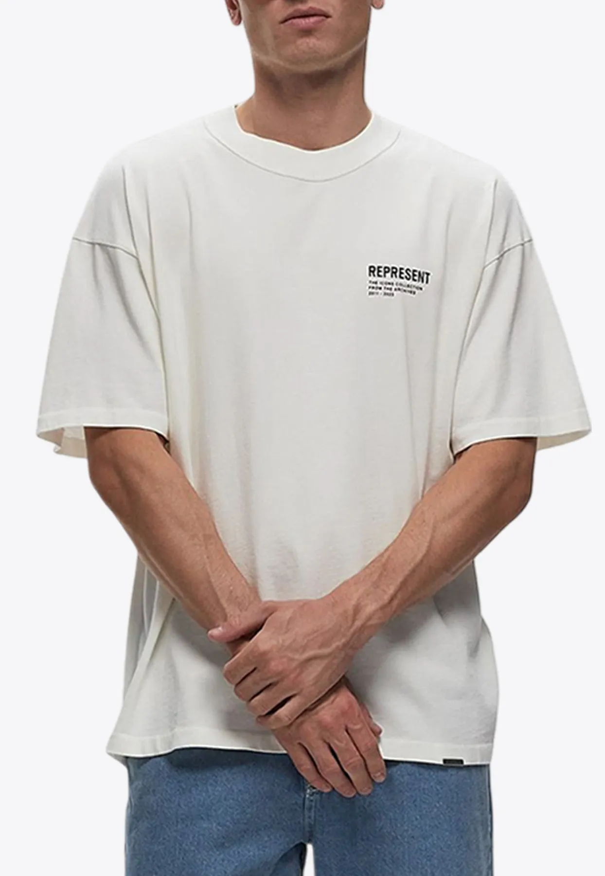 Monochrome Icons Print T-shirt