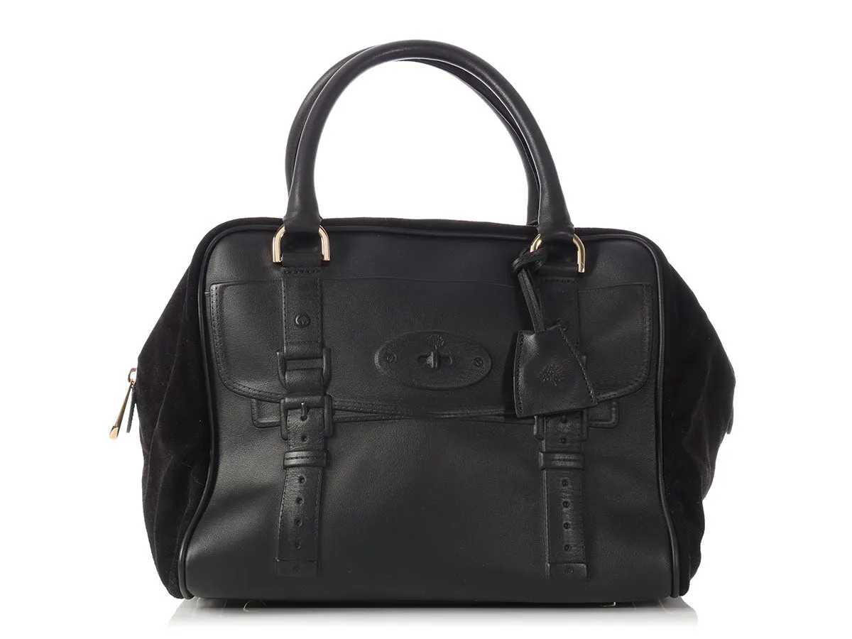 Mulberry Black Maisie Clipper Satchel