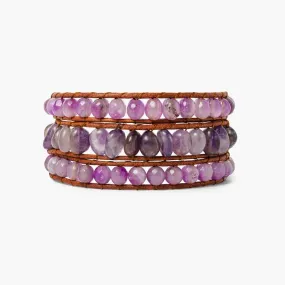 Mystic Amethyst Artisan Wrap Bracelet