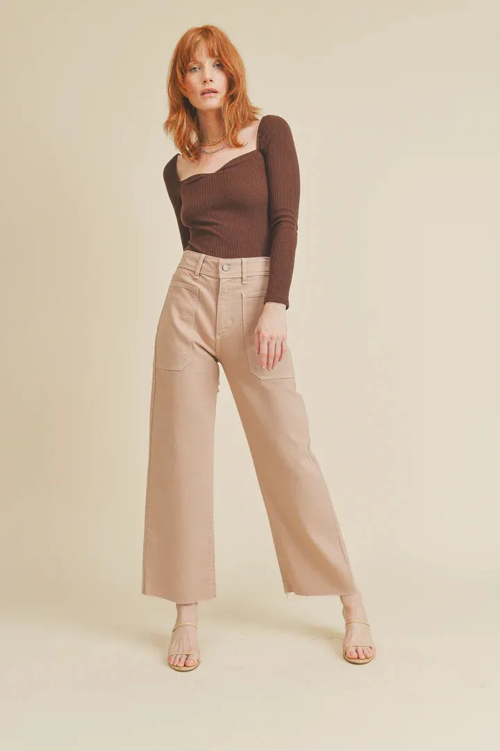 Nautical Wide Leg Pants