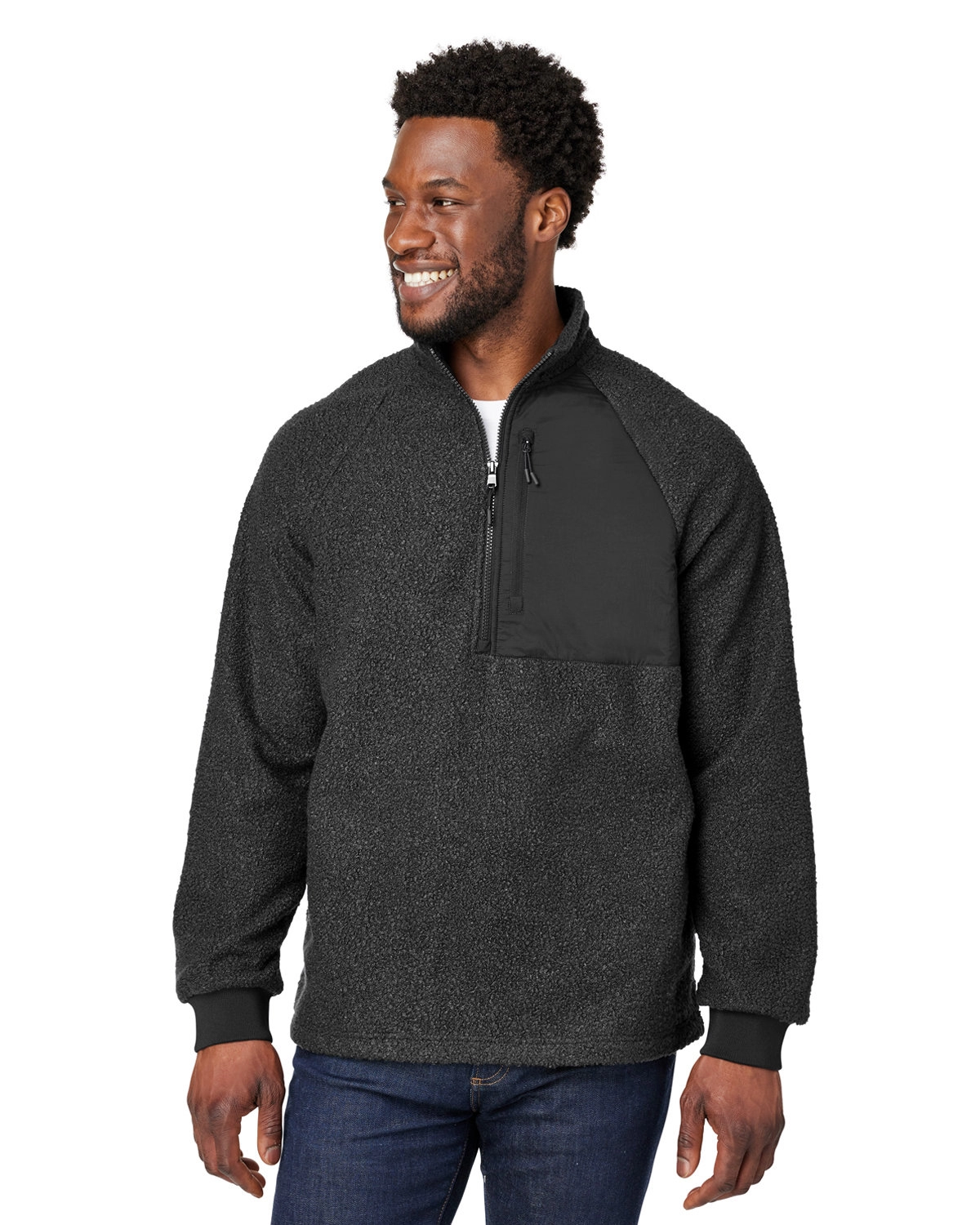 North End NE713 Men's Aura Sweater Fleece Quarter-Zip SKU: NE713