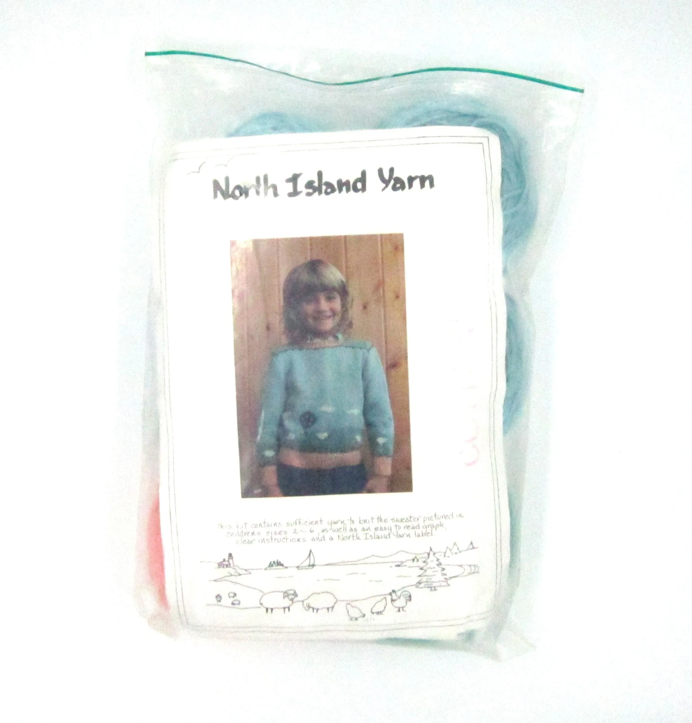 North Island Yarns Cotton Child's Sweater Knitting Kit