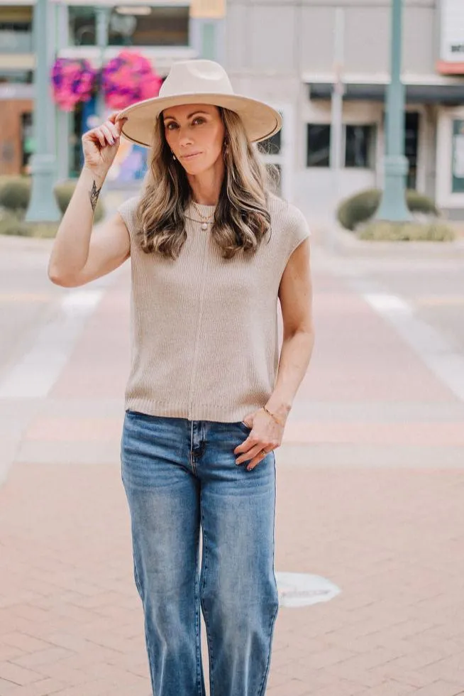 Oatmeal Sweater Knit Top