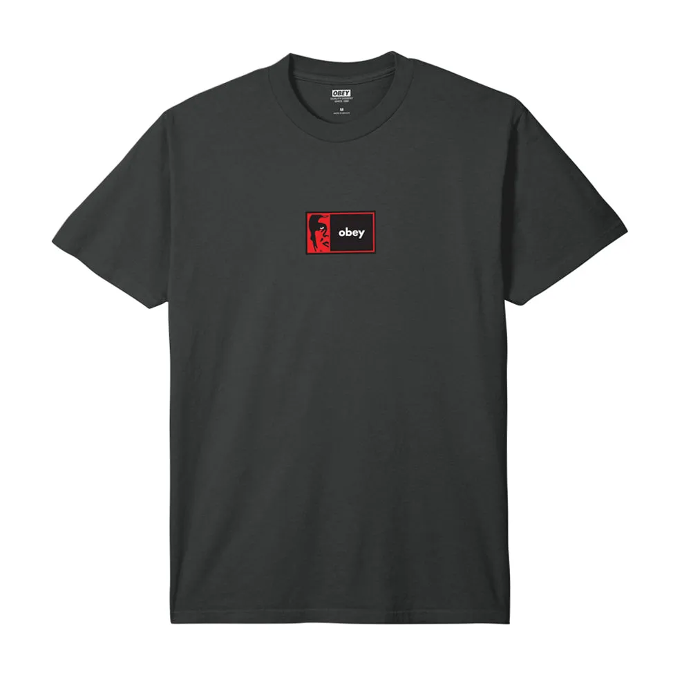 OBEY HALF ICON PIGMENT TEE // PIGMENT VINTAGE BLACK