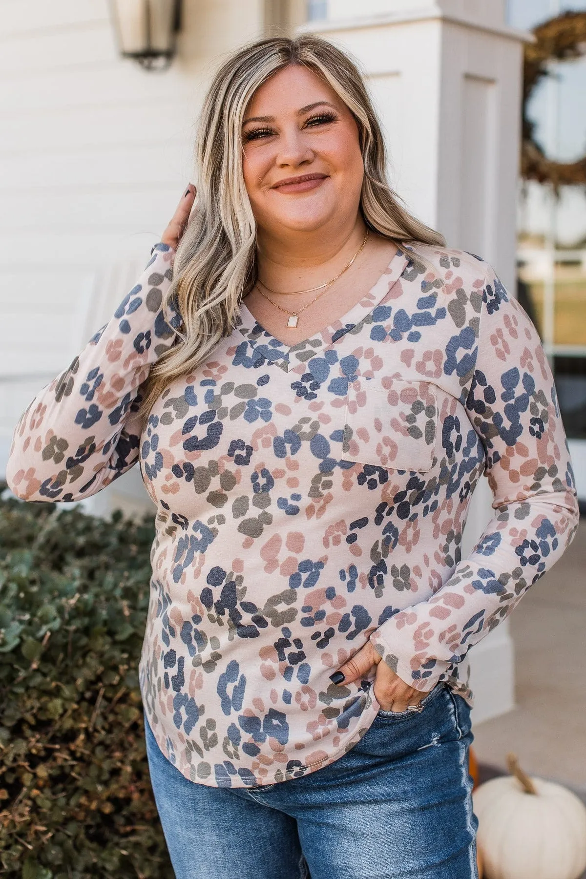 Off She Goes Long Sleeve Top- Cream