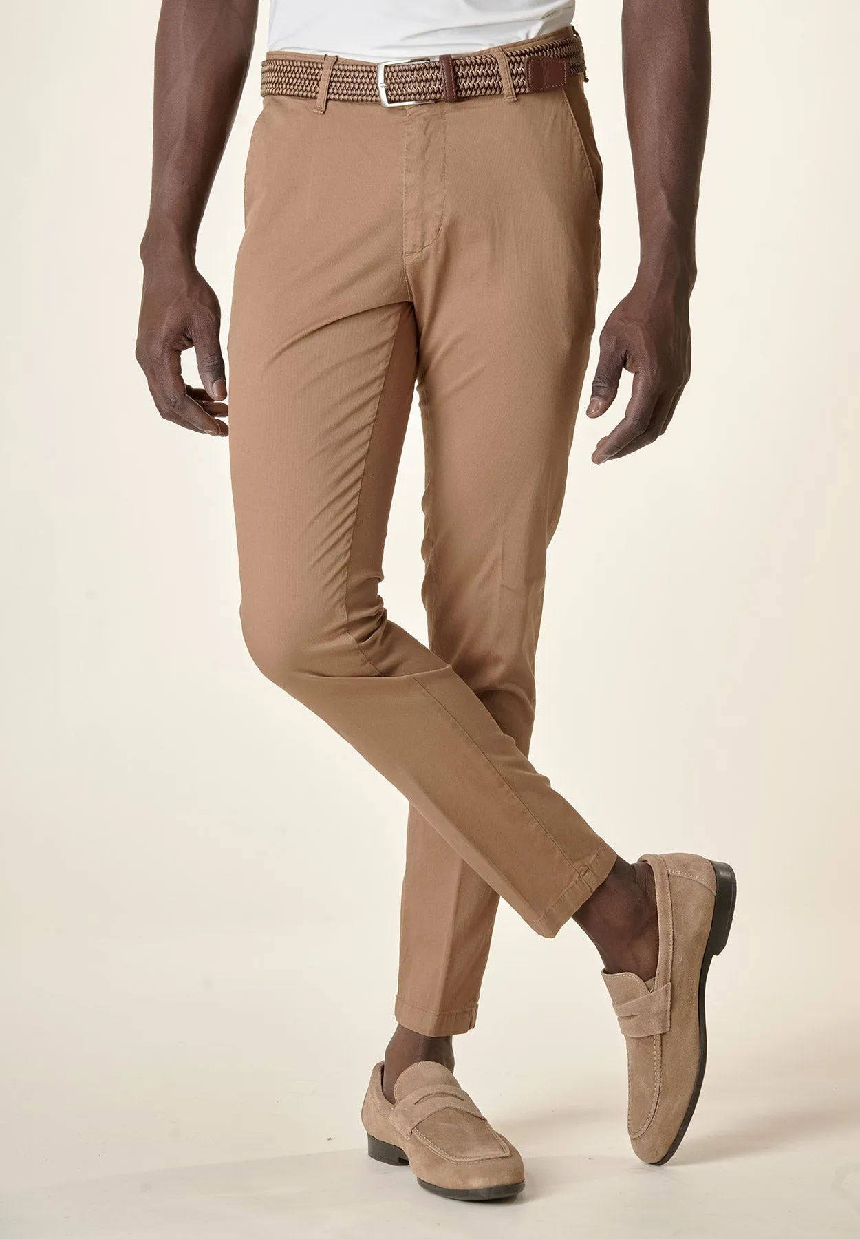 Pantalone kaki armatura cotone stretch slim fit