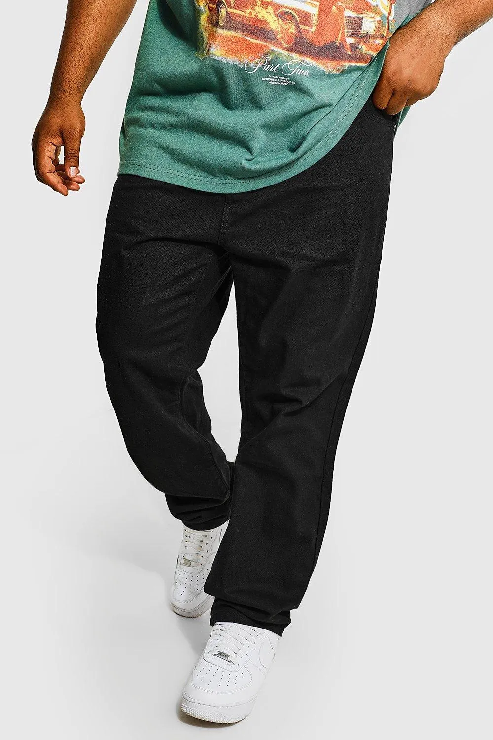 Plus Size Slim Fit Rigid Jeans