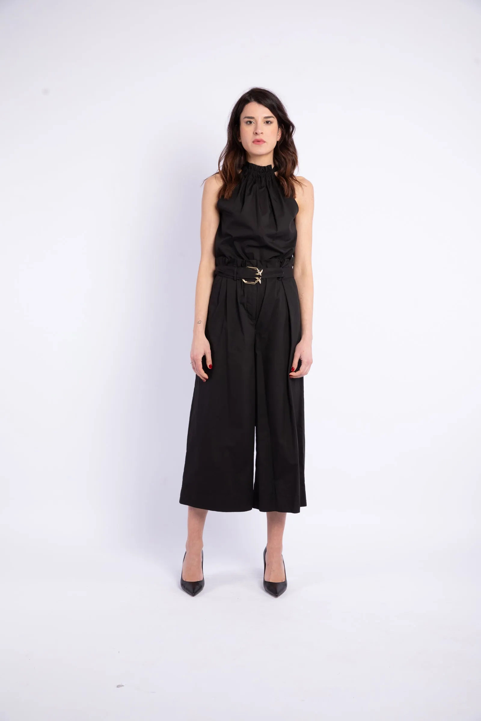 Poseidone Pantaloni Wide leg con cintura