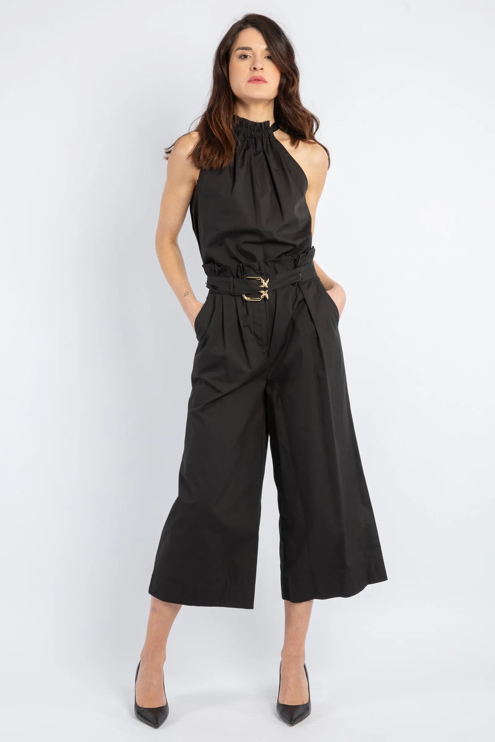 Poseidone Pantaloni Wide leg con cintura