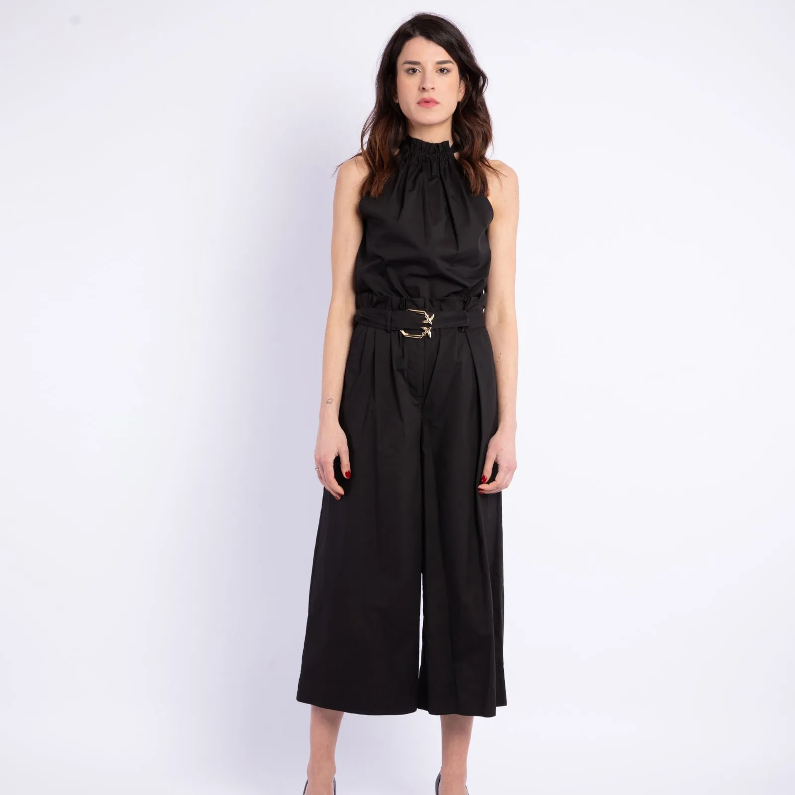 Poseidone Pantaloni Wide leg con cintura