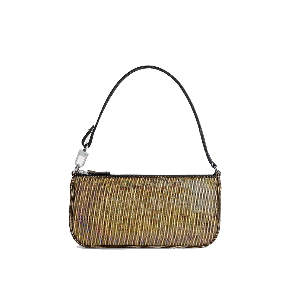 --Rachel disco bronze hologram leather bag-