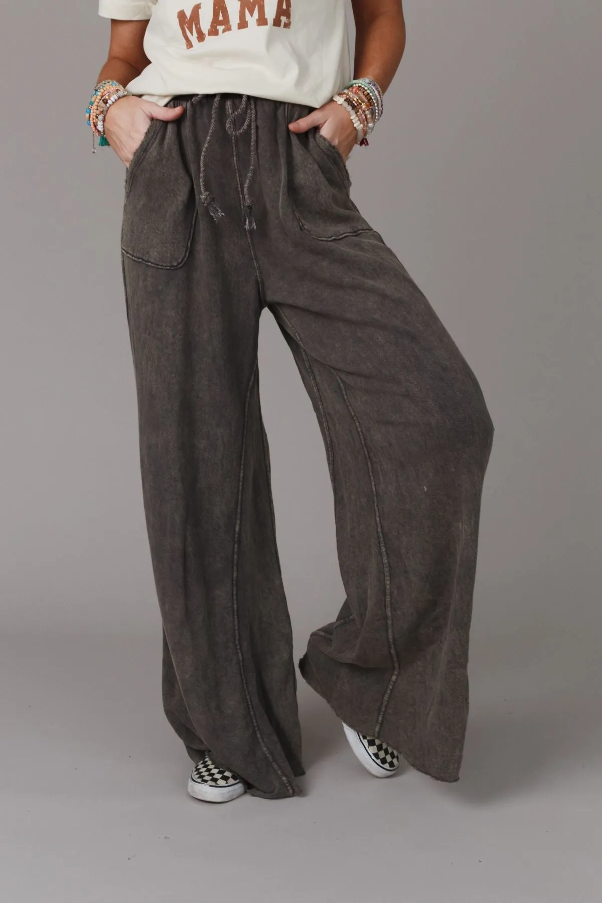 Relaxing Robin Wide Leg Pant - New Charcoal