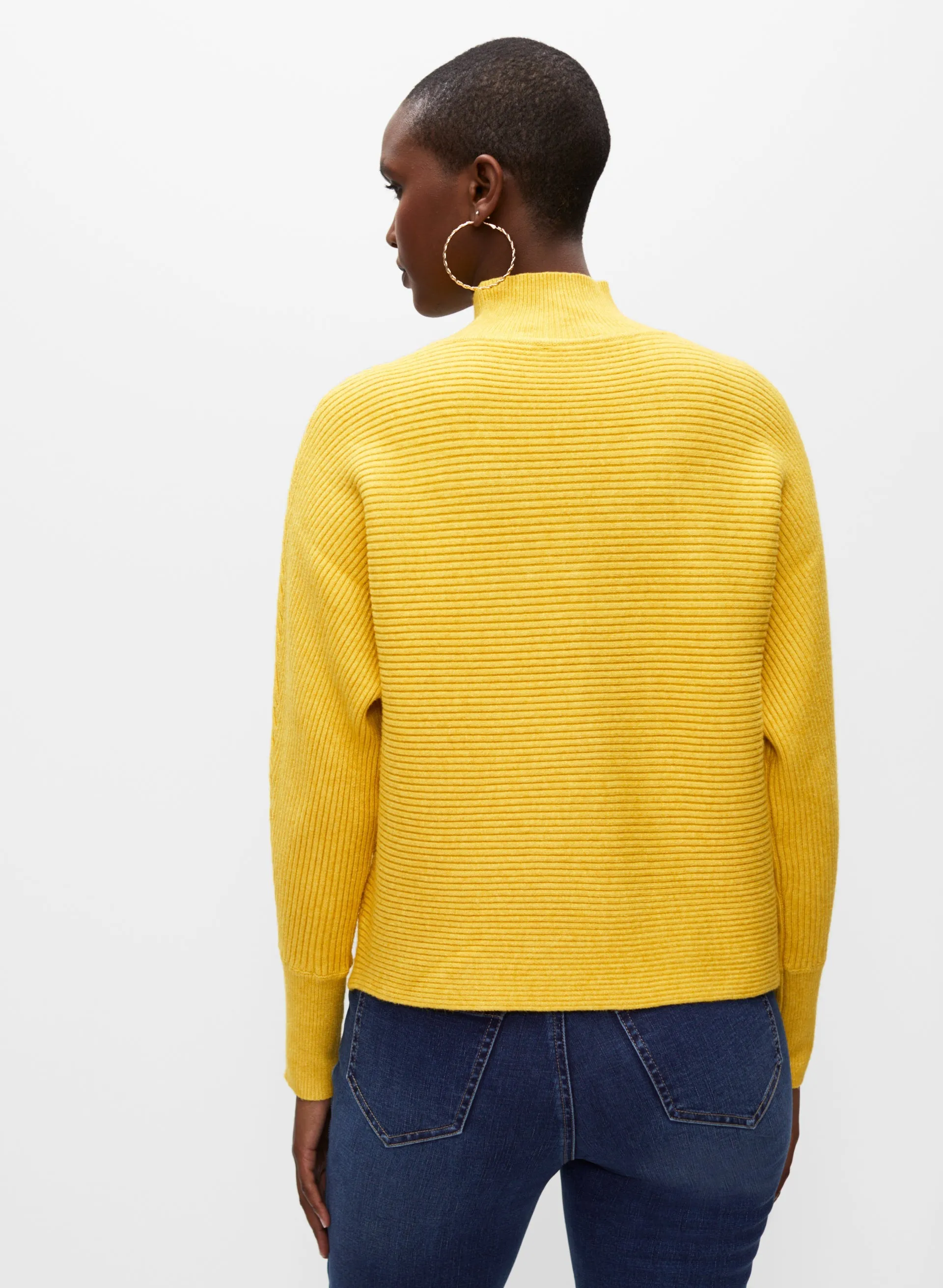 Ribbed Mock Neck Sweater