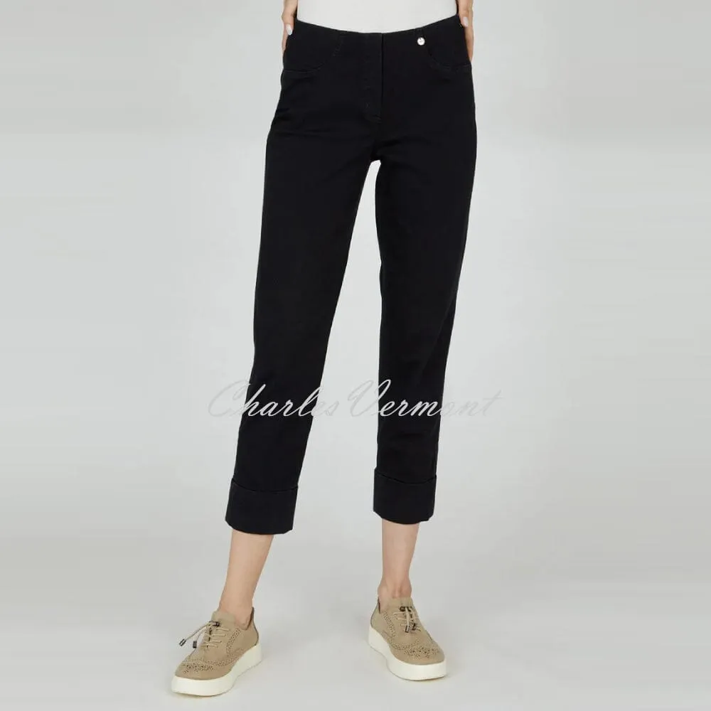 Robell Bella 09 - 7/8 Cropped Jean 51628-5448-90 (Black Denim)