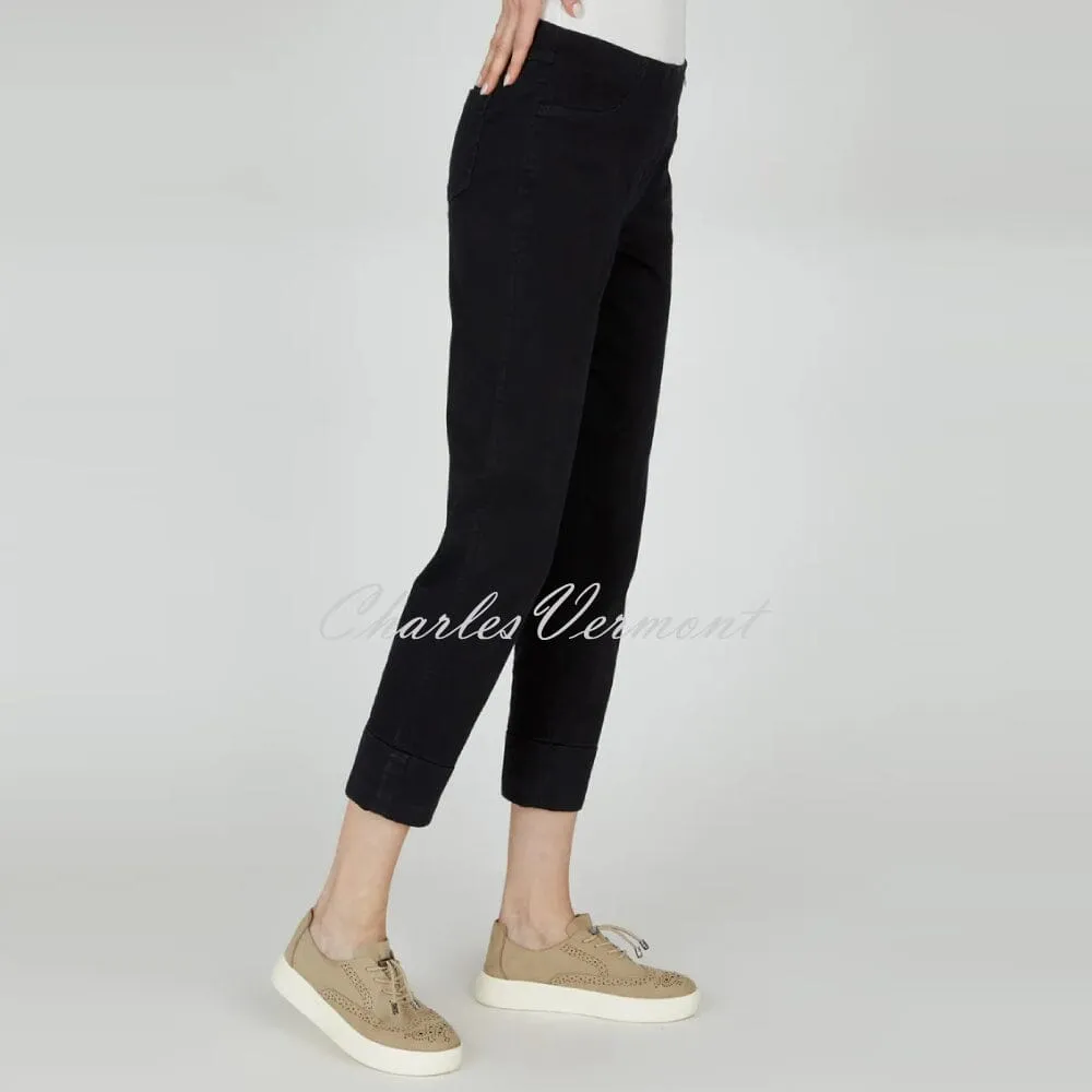 Robell Bella 09 - 7/8 Cropped Jean 51628-5448-90 (Black Denim)