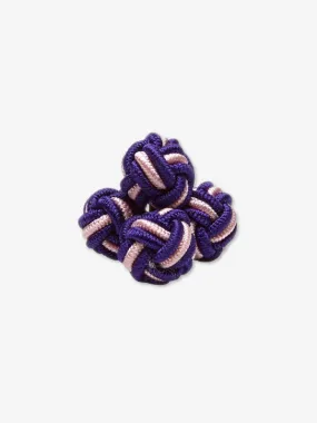 SILK KNOTS ROUND - PURPLE/PINK